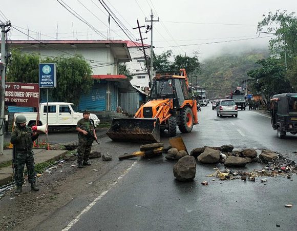 Three persons were killed and four others injured in a gunfight in Manipur’s Imphal West district on Monday morning, police said. | Representative image | Photo Credit: ANI