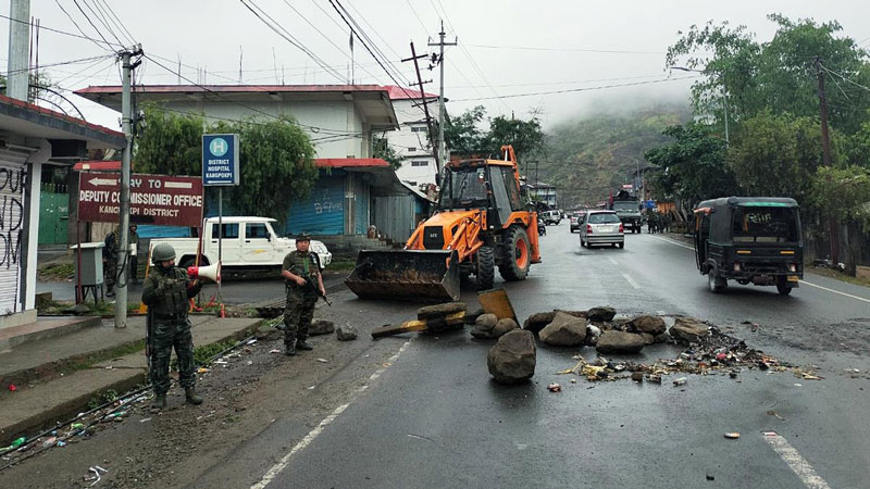 Three persons were killed and four others injured in a gunfight in Manipur’s Imphal West district on Monday morning, police said. | Representative image | Photo Credit: ANI